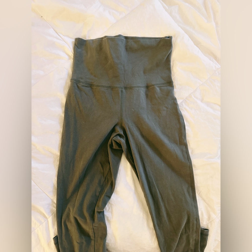 gray fold over leggings